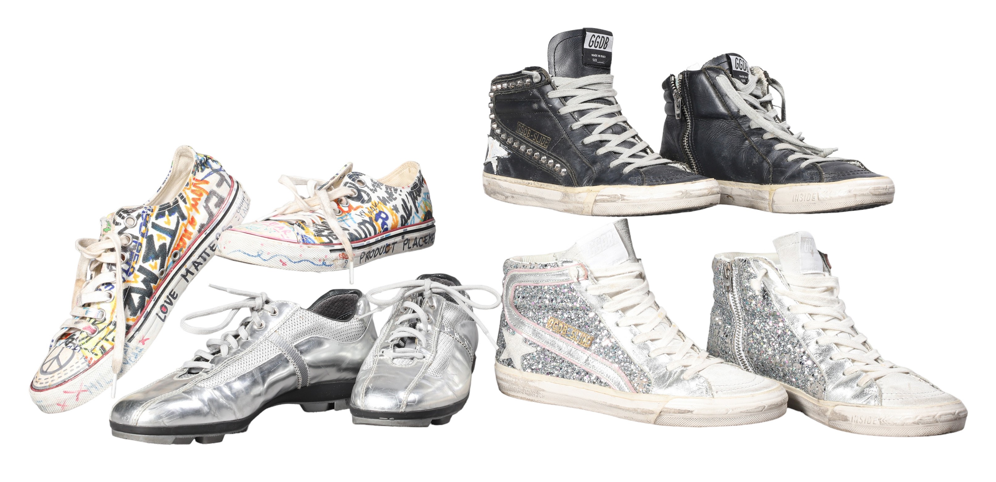 (4) Pairs designer sneakers to