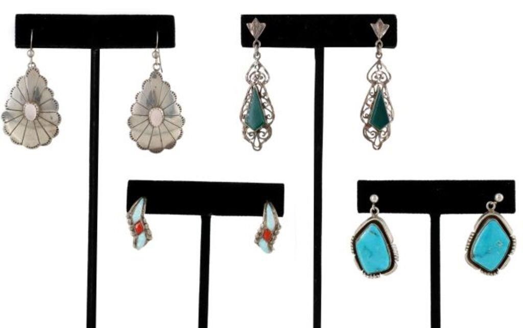 (4 PAIRS) NATIVE AMERICAN & OTHER