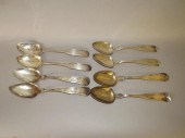 4 PAIRS OF COIN SILVER TABLESP