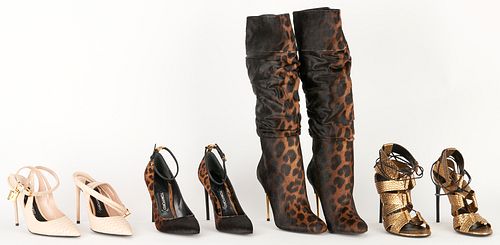 4 PAIRS OF TOM FORD SHOES, PYTHON &