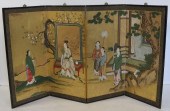 4-PANEL ASIAN PAINTED FOLDING
