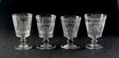 4 PC. 19TH CENTURY ENGRAVED SU