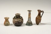 4 PC. ANCIENT ROMAN GLASS VESS