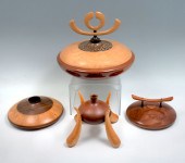 4 PC. ARTISAN CARVED & TURNED
