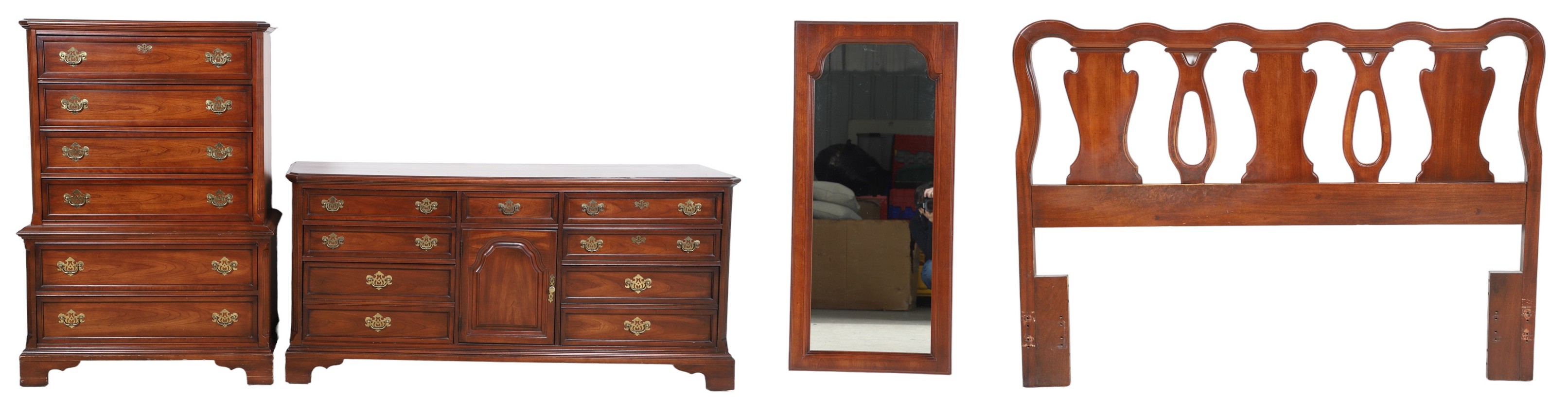 (4) pc Bassett bedroom set, c/o