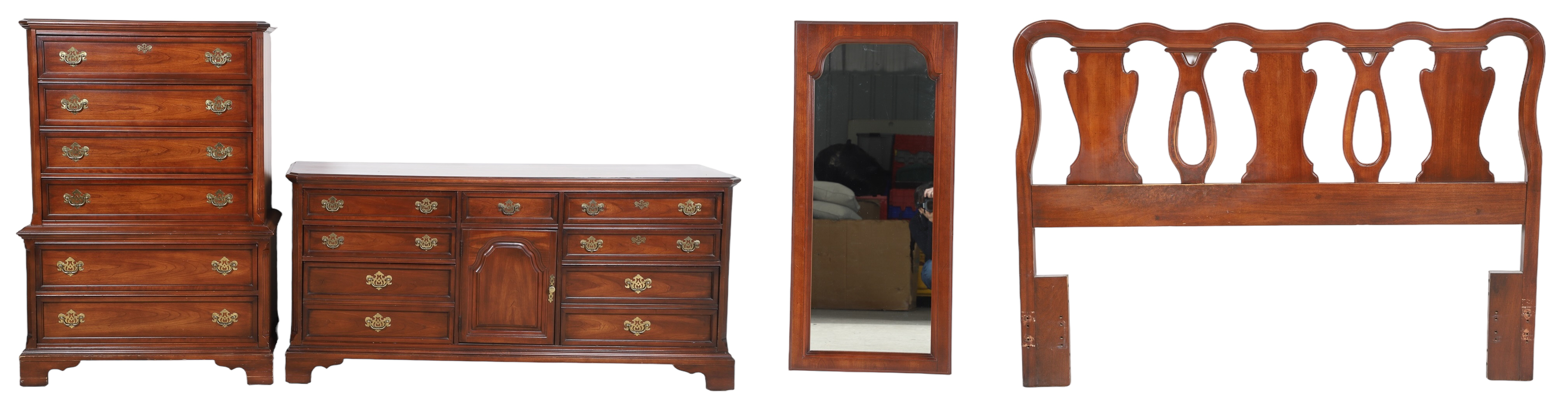 (4) pc Bassett bedroom set, c/o