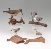 4 PC. CARVED BIRD DECOY COLLEC