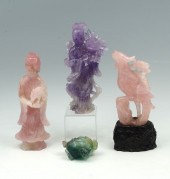 4 PC. CARVED NATURAL STONE CHI