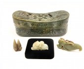 4 PC. CHINESE JADE COLLECTION: