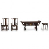 (4 PC) CHINESE MINIATURE WOODE