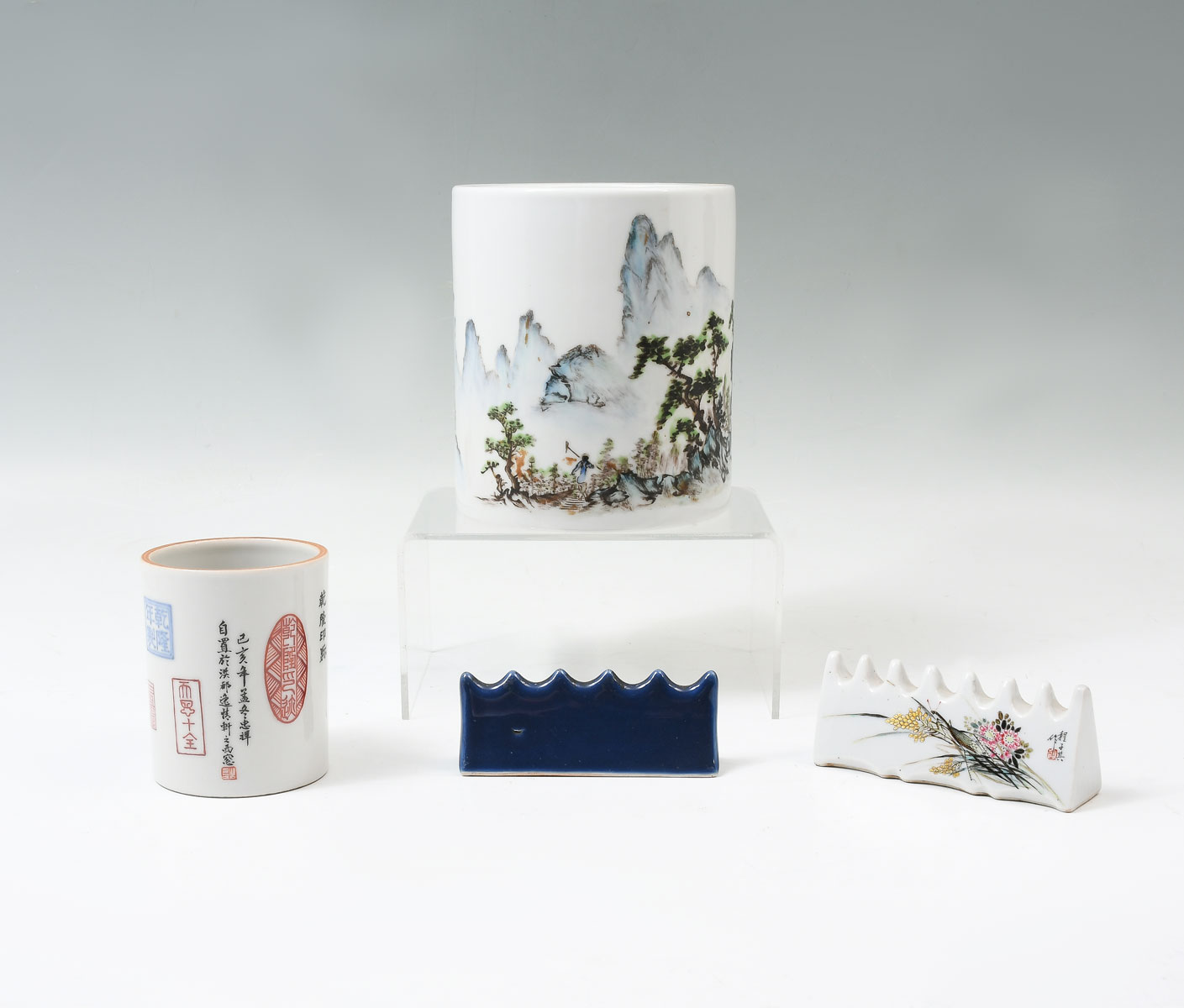 4 PC. CHINESE PORCELAIN BRUSH