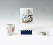 4 PC. CHINESE PORCELAIN BRUSH