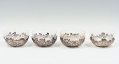 4 PC. CHINESE SILVER BOWLS WIT