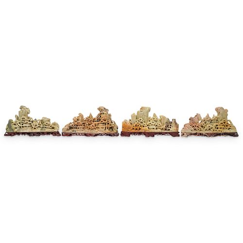 (4 PC) CHINESE SOAPSTONE