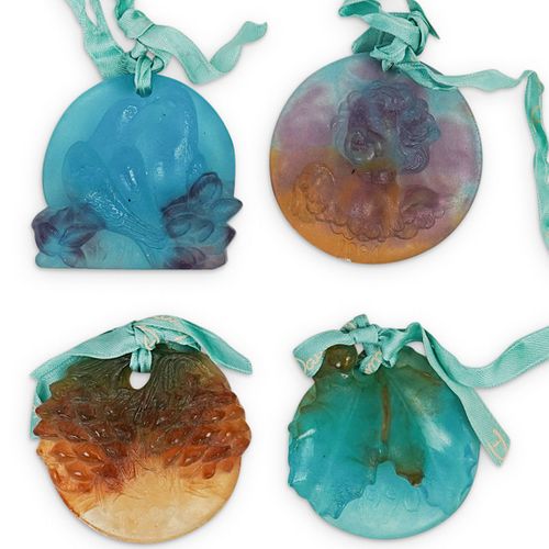 (4 PC) DAUM PATE DE VERRE