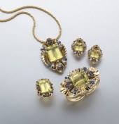 4 Pc. Deco/Retro Tiffany and C