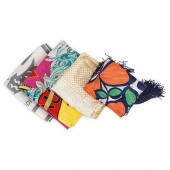(4 PC) DESIGNER SILK SCARVES G