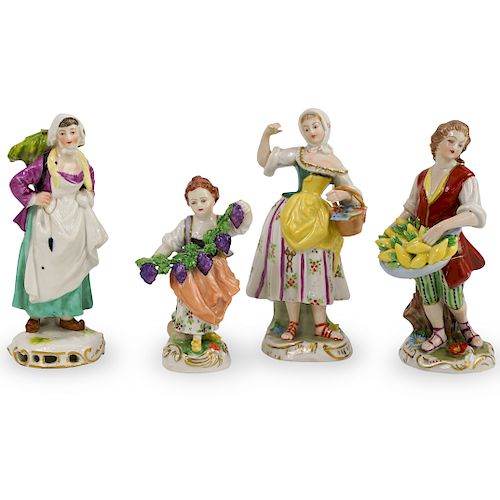 (4 PC) DRESDEN PORCELAIN
