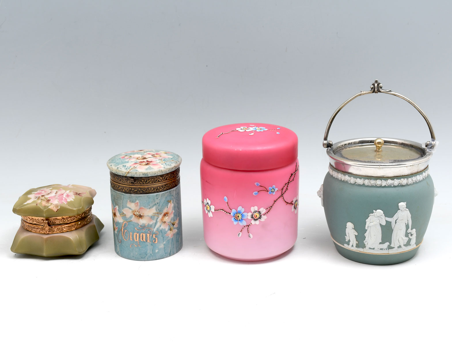 4 PC. DRESSER & BISCUIT JARS: