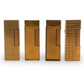 (4 PC) DUNHILL GOLD PLATED LIG