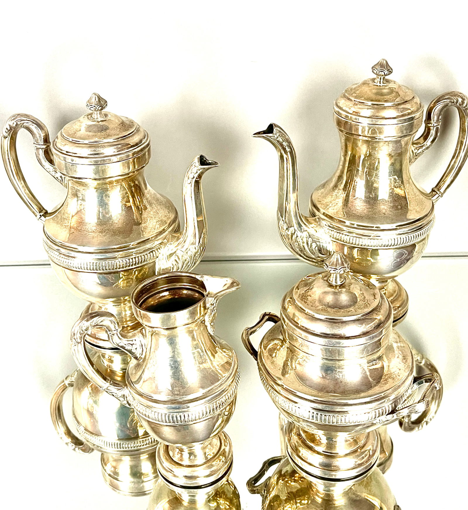 4 PC. DUTCH COLONIAL 835 SILVER TEA