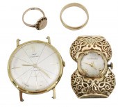4 PC ESTATE LOT OF 14K GOLD RE