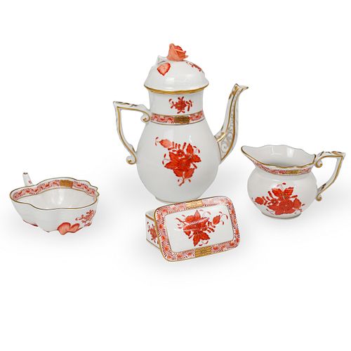 (4 PC) HEREND CHINESE BOUQUET TABLE