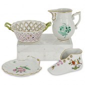 (4 PC) HEREND DECORATIVE PORCE