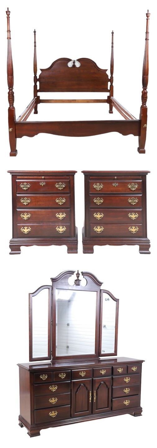(4) pc Kincaid mahogany bedroom