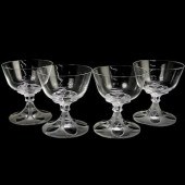 (4 PC) LALIQUE CRYSTAL SHERBET