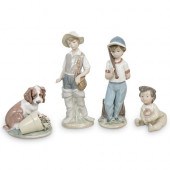 (4 PC) LLADRO PORCELAIN FIGURI