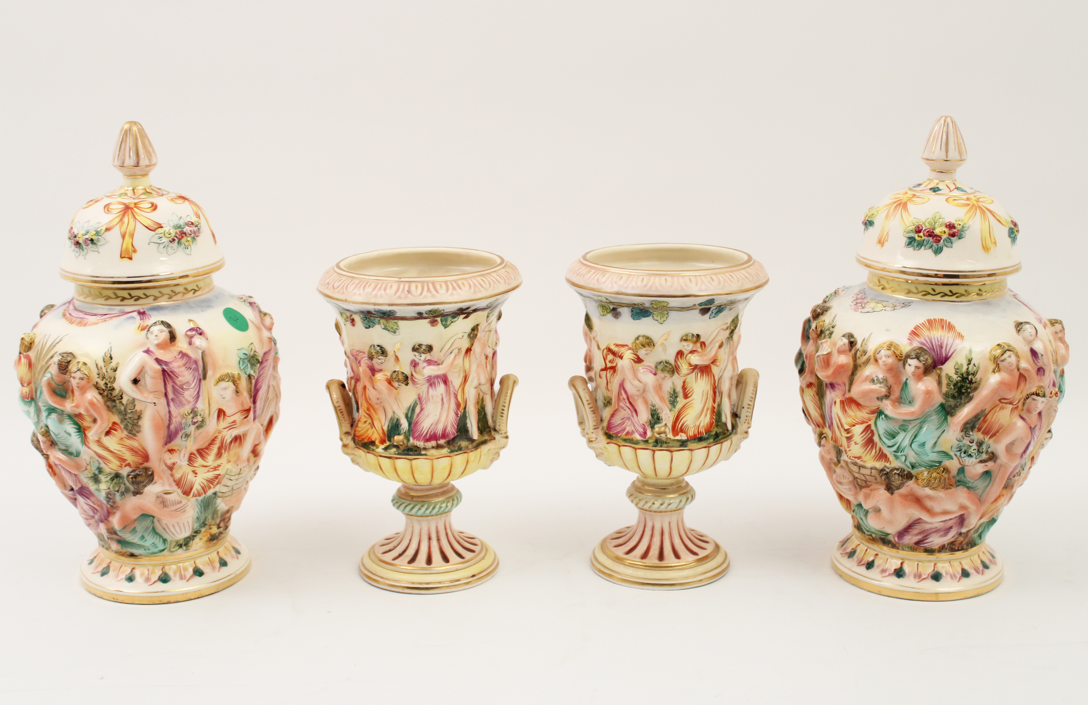 4 PC. LOT OF CAPO DI MONTE STYLE