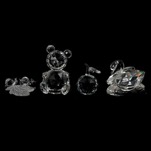 (4 PC) LOT OF SWAROVSKI CRYSTAL