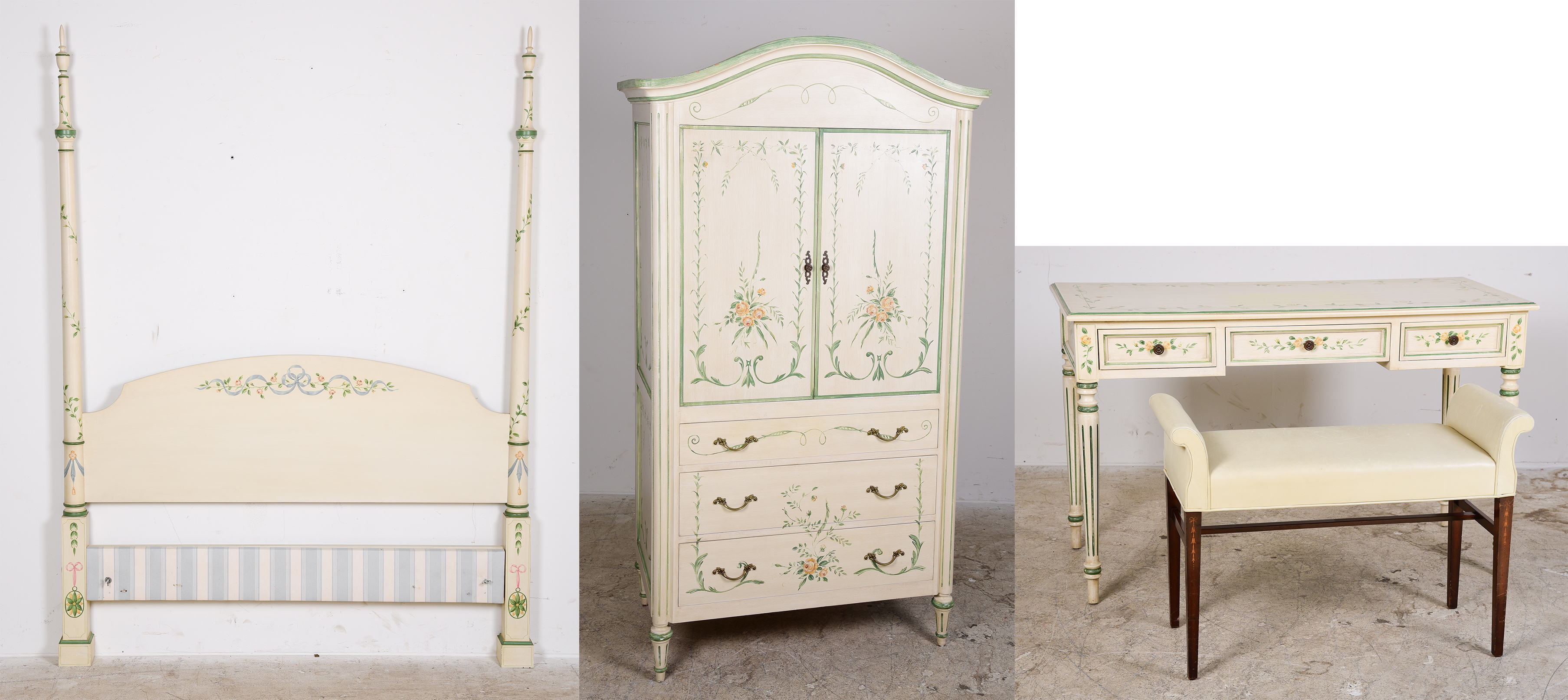 (4) pc Louis XVI style paint