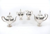 4 PC. MACIEL STERLING TEA SET: