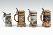 4 PC. METTLACH FIGURAL TAVERN