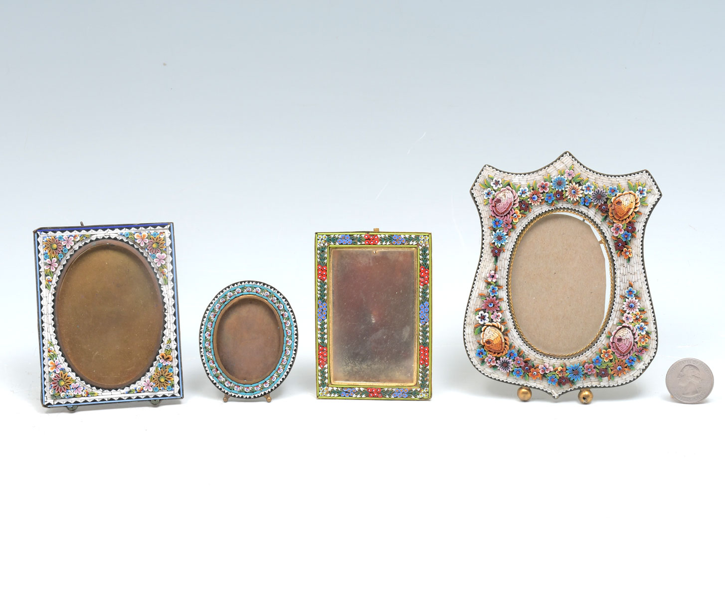 4 PC. MICROMOSAIC FRAME COLLECTION: