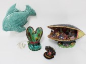 4 PC. MISC. LOT OF GLAZED ENAM