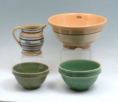 4 PC. MOCHAWARE & YELLOW WARE