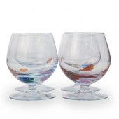 (4 PC) MURANO SIGNED GLASS BAR