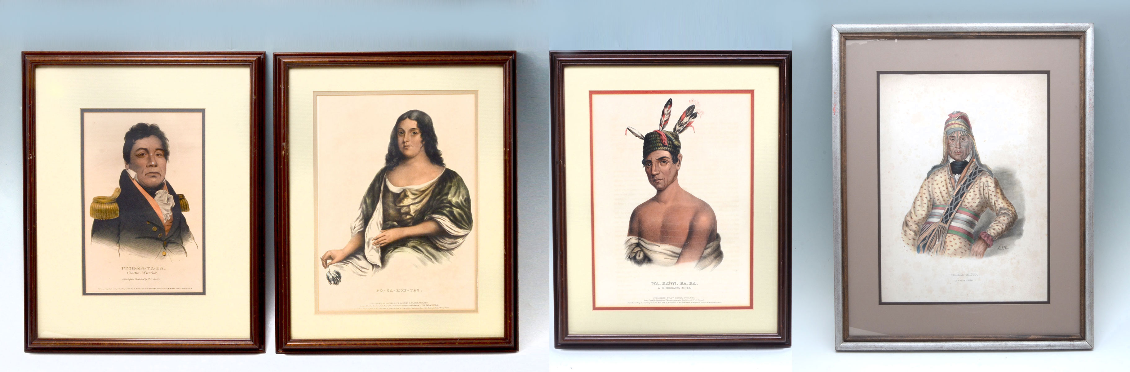 4 PC NATIVE AMERICAN INDIAN PRINT