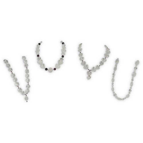 (4 PC) PAULETTE CRYSTAL AND GLASS