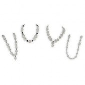 (4 PC) PAULETTE CRYSTAL AND GL