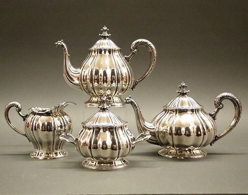 4 PC PERUVIAN STERLING TEA & COFFEE