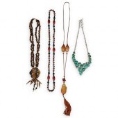 (4 PC) SEMI PRECIOUS STONE JEW