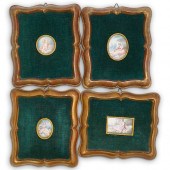 (4 PC) SET OF FRAMED MINIATURE
