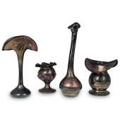 (4 PC) SET OF IRIDESCENT ART G