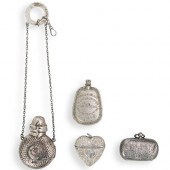 (4 PC) SILVER BOTTLE & BOX GRO