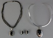 (4) Pc. Silver & Onyx Jewelry