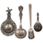(4 PC) STERLING SILVER REPOUSS